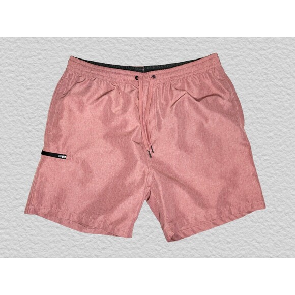 Burnside Men XL Maroon Pull-On Elastic Drawstring Shorts Zip Pockets Board Short - Picture 1 of 5